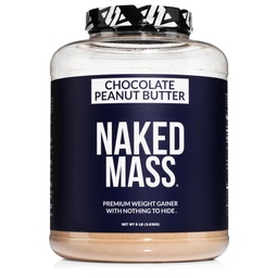 Naga masa masła orzechowego - 1.280 kalorii, białka 50G, nic sztucznego. Wszystkie naturalne wagi Gainer Protein Powder - 8Lb luzem, GMO Free, Gluten Free & Soy Free