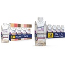Zapewnić Max Protein Nutrition Shakes, Variety Pack, Z 30g białka & Max Protein Nutrition Shake z 30g białka, 1 g cukru, Wysokie Protein Shake, Francuski Vanilla, Płyn, 11 fl oz (Opakowanie po 12)