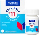 Hyland 's No. 11 Cell Salt Nat Sulph 6X Tablets, Cold and Flu Medicine, Nudności Relief, Szybkie rozpuszczenie Tablets, 100 Count