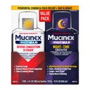 Mucinex Fast- Max & NightShift Combo Pack - Max Force Cough & Cold Medicines For Mucus Relief, Chest Congestion, Nasal Congestion, Sinus Pressure, Cough Symptom Relief (2x 6 FL OZ)