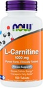Teraz suplementy L- Carnitine 1000mg - 150 Tablets Value Size, Wspiera Lean Muscle Growth, Carniclean, Non-GMO, Kosher, Idealny dla weganów, Sportowców i Wsparcie energetyczne