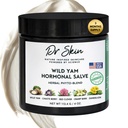 Dr. Skin Wild Yam krem dla hormonu równowagi 4oz 124; 100% Organic Natural Menopauza & Perimenopauza Wsparcie, Ziołowy krem Yam dla kobiet PMS, Gorące błyski, Mood Swings, nocne poty, skurcze ulgi