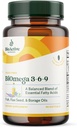 BIOACTIVE NUTRIENTS Biomega 3- 6- 9 Suplement Softgels for Women & Men - Omega 3 6 9 - Kompleks najlepszych ryb, oleju lnianego i suplementów oleju borage - 1200mg - 90 Softgels