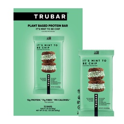 TRUBAR Vegan Protein Bars - Soy Free, Dairy Free, Gluten Free Protein Bars - No Sugar Alcohols - Non-GMO - 12g Protein - It 's Mint To Be Chip - 12 Count