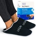 Gel Ice Pack Slippers - Zapewnia ciepłą i zimną terapię bólu stóp, neuropatia ból ulgi dla stóp, dezodoranty, opuchlizna stóp, Plantar Fascilitis i Heel Spurs- jeden rozmiar pasuje najbardziej (czarny)