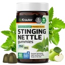 BIO KRAUTER Stinging Nettle Gummies - 7500 mg Strength - 60 Chews - Nettle Root 10: 1 Extract - Suplement do wsparcia moczu - Wegan Gummies Gelatin- Free Formuła