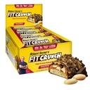 FITCRUNCH Pell Size Protein Bars, 6-warstwowy piekarnik, 6g cukru, Gluten Free & Soft Cake Core (12 barów, masło orzechowe)