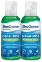 SinuCleanse alergy & Sinus Steryle Saline Nasal Spray, Ultra Fine Mist, natychmiast nawilża i łagodzi ciężkie zatory nosa ze względu na alergie, 4.6 Oz (2 Pack), Made in USA