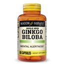 Mason Natural Ginkgo Biloba, 1 Miesiąc dostaw, Pomaga poprawić psychiczną alertywność & Wsparcie Optymalne funkcje mózgu, 60 Kapsułki