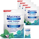 Mucinex Instasoothe Sore Throat + Cough Relief Alpine Herbs & Mint Flavor, Szybkie aktorstwo, Cooling Comfort, Potężny ból gardła Oralny Reliever, 40 Krople medyczne (40 Count (Pack of 5))