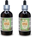 Tymianek cytrynowy (Thymus x Citriodorus) Gliceinit, Organiczny suchy ekstrakt płynny ziołowy (Nazwa marki: HerbalTerra, Proudly Made in USA) 2x4 fl.oz (2x120 ml)