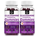 Glukozamina Gummie Chondroitin z mumią i dodatkową siłą wiśni - Elastyczność Support, Suplement Przeciwutleniający dla dorosłych, Mężczyźni i Kobiety - 60 Gummies Chondroitin (2 opakowania)