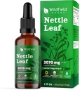 Stinging Nettle Leaf Extract Drops 2000mg (Urtica dioica L.) Herbal Supplement Absorbs Better Than Capsules, 1 Miesiąc dostaw, 84 Servings, bez alkoholu nalewka - 2 Oz, Opakowanie 1