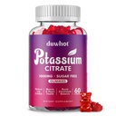 Cytrynian potasu 1000mg Gumiaki, Suplement potasu dla dorosłych Kobiety i mężczyźni, Kurcze nóg wsparcia & Zdrowie mięśni, 60 Chewables