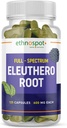 Full Spectrum Eleuthero Root Capsules - Siberian Ginseng - Boosts Physical Stamina & Mental Alertness - Supports Immune System - Enhanced Eleutheroside Profile - All Natural - 125 Vegan Capsules