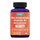 Witamina VANI B1 z 750mg benfotiaminy, 2 w 1 Zwiększona formuła - tłuszcz i woda Rozpuszczalny Tiamina B1 Suplement Agregat 124; 120 Kapsułki Agregat 124; Gluten wolny