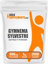 BulkSupplements.com Gymnema Extract Powder - z Gymnema Leaf, Gymnema Sylvestre Extract - Gymnema Powder, Herbal, Gluten Free - 500 mg na jedną porcję, 1 kg (2,2 kg) (opakowanie 1)