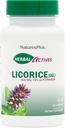 NaturesPlus Herbal Actives Licorice (DGL) 500 mg - 60 Kapsułek, Pack of 4 - Wspiera zdrową trawienie i ogólnie Well- Being - wegetarianin, Gluten Free - 240 Wszystkich Sług