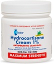 Globe Hydrokortyzon krem o maksymalnej mocy 1% w / Aloe, 16 oz, krem przeciwswędzeniowy na zaczerwienienie, opuchlizna, swędzenie, wysypka, Bug / Mosquito Bites, Eczema, hemoroidy i więcej, 16 oz Jar