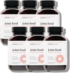 SMARTERNUTRITION Joint Food - Full-Food Joint Supplement to Support Lubrication & Mobility - Completed with Collagen Type II, MSM, Witamina C, Turmeric, Bromelain - 6 Pack [180- Day Supply]