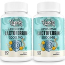 Liposomal Bovine Lactoferrin 1000 mg - dla żelaza Wchłanianie i funkcje immunologiczne Lactoferrin Suplementy dla dorosłych, 60 Softgels (2 butelki)