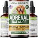 Аdrеnal Balance for Dogs and Cats - Cushings Leczenie dla zwierząt domowych, Аdrеnal Wsparcie w / Ashwagandha, Licorice Root, Rhodiola Rosea - Najlepsze Cushings Leczenie dla psów - 2oz Harmony Herbal Drops