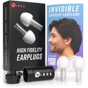VIBES Koncert o wysokiej wierności Wtyczki do uszu - Słuchacze wielokrotnego użytku Reducing Ear Plugs for Concerts, Muzycy, Raves i Live Events - Komfortowa ochrona słuchu dla głośnych środowisk