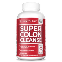 Zdrowie Plus Super Colon Cleanse 60 Day Supply of Gentle Gut Cleanse Detox, Pyllium Husk, Probiotyki dla Zaparcia Relief & Pomocnicze, 240 Kapsułki