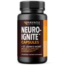 NeuroIGNITE Brain Supplements for Memory and Focus - 30 Count - Nootropics Brain Supplement Supplement with Bacopa, Ginkgo Biloba, St. John 's Wort, Phosphhatidylserine - Non-GMO kapsułki, 1- Month Supply