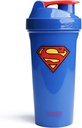 Smartshake Lite Justice League Superman Protein Shaker Butelka 800ml - BPA Free Leakproof Gym Protein Shakes Butelka do protein proszku DC Comics Blue Water Bottle Superman prezenty
