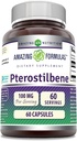 Amazing Pterostilbene Supplement Equipment 124; 100 Mg per Serving Equipment 124; 60 Capsules Equipment 124; Non-GMO Equipment 124; Gluten Free Equipment 124; Made in USA