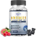 Shilajit Gummies dla mężczyzn Kwas Fulvic, Pure Shilajit dla mężczyzn i kobiet, Shilajit Himalayan Organic for Energy, Sugar- Free, Watermelon Malina Flavor I 100% Natural & Organic I 60 Gummy