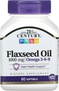 21. Century Olej lniany 1000 mg Softgels, 60 Count (22407)