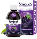 Sambucol Black Elderberry Syrop - Sambucus Elderberry Syrop dla dorosłych Wsparcie immunologiczne, Elderberry Liquid, Elderberry Extract, Gluten Free - 7.8 Fl Oz