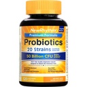 Probiotyki NewRhythm 50 Milion CFU 20 Szczepy, 120 Kapsułki wegetariańskie, Technologie uwalniania ukierunkowane, Tomach Acid Resistant, Nie potrzeba do chłodzenia, Opakowanie 1, Non-GMO, Gluten Free
