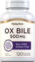 Piping Rock Ox Bile Supplement 500mg Hupples 124; 120 Kapsułek Hupples 124; Digestive Enzyme Hupples 124; Non- GMO, Gluten Free