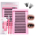 Beetles Lash Clusters Kit Love Express 60D 80D 9- 18mm Eyelash Clusters Kit 280pcs Indywidualny Lash Extension D Curl 3D Fluffy False Eyelash Extension DIY K009