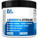 Evlution Nutrition L- Arginine + L- Citruline - Endurance + Workout Performance Supplement - 2000mg Complex - Vasodial + Nitric Oxide Support - Vegan + gluten Free Powder - 75 Servings