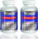 DOKTOR ZALECONY DOKUMENTY Premium L- Arginina 1000 MG Tlenek azotu Formuła wspiera Cardio Health, Produkcja tlenku azotu, Stamina & More - 2 Pack