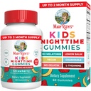 MaryRuth Organics Kids Nighttime Gummies is 124; Sugar Free Xi124; NO Melatonin with L Theanine, Lemon Balm, Rumianek, Witamina B6 Xi124; Relaxation Support for Kids 2 + Xion124; Vegan Xion124; Non-GMO Xion124; Gluten Free Xion124; 60 Count