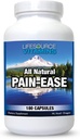 LifeSource Vitamins All Natural Pain Ease - 20 Synergistic Herbs and Enzymes That Naturally & Safely Support: Headaches & Migraines - Knees - Shoulders - Joints - Leg Pain - Tension