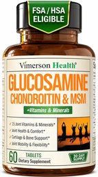 Glukozamina Chondroitin MSM Supplement - Advanced Joint Supplements for Men and Women w / Glucozamine Sulfat 1000mg, Chondroitin Sulfat & MSM, Witamina B12 and More for Joint Health - FSA Kwalifikujące się