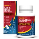 MagniLife Leg & Back Pain Relief, Fast- Acting Pain Relief, Naturalnie Soothe Burning, Tingling i dźganie Pains, objawowe lub zapobiegawcze, 125 Quick- Disolve Tablets