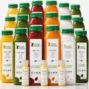 3-dniowy sok oczyszczony przez surowej fontanny, wszystkie naturalne surowe detox czyszczenie, soki na odpoczynek ciała, zimne przyciśnięty sok szybko, świetny sposób na Jumpstart zdrowszej diety, 18 butelek 12oz, 3 Ginger Shots