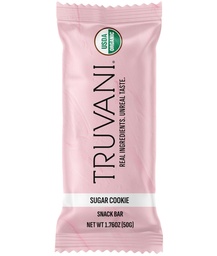 Truvani Plant Based Snack Bars | Sugar Cookie 1 Pack | 6g Protein | USDA Organic and Vegan | The Only Bar | Dairy, Soy, and Gluten Free | Individually Wrapped