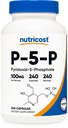 Nutricost P5P witamina B6 Suplement 100mg, 240 Kapsułki (Pyridoxal- 5- Fosforan) - Wegetariański Przyjazny, Nie-GMO, Gluten wolny