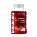 Witamina Witamina B Kompleks Gummie z Witaminą C & Inozytol - Naturalny aromat truskawkowy - 60 Gummies (1 butelka)