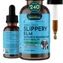Esentials zwierząt Śliski Elm - Wyciąg ziołowy dla psów i kotów, Promotes zdrowej trawienia, funkcji jelita, Certified Organic Herbs, Wszystkie naturalne, Zdrowie układu oddechowego, Formuła płynna - 2 Fl Oz