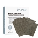 Dr Med Srebrny Alginat Wapnia opatrunek 4 "x4" Łaty, 10 Indywidualny Pack Wysoka Absorbencja Ag Alginate opatrunek, Non- Adhesive, Bezbolesny gaza usuwania dla Bedhole, Wrzodzenia, Otarcia skóry