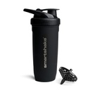 Smartshake Reforce Stainless Steel Protein Shaker Butelka - Nieizolowany Unisex Gym Butelka Biżuteria 124; Butelki metalowe Shaker - 900 ml 124; 30 oz - Leakproof Screw- On Lid - DEHP & BPA Free (Czarny)